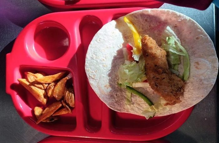 Chicken wrap and wedges